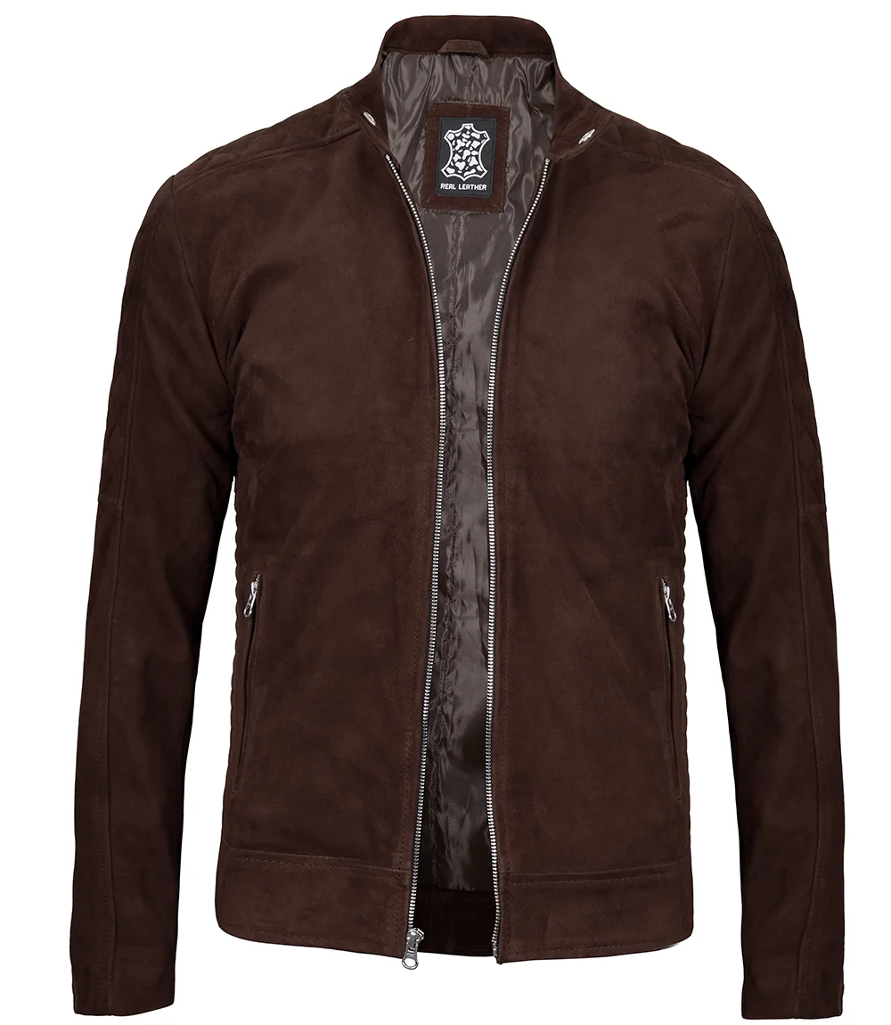 Men's Classic Brown Suede Jacket