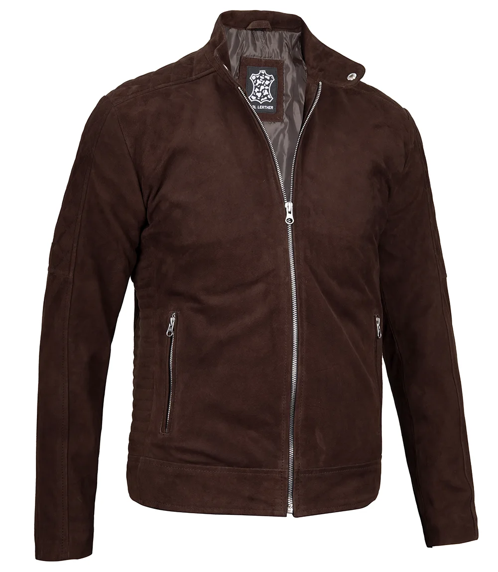 Men's Classic Brown Suede Jacket