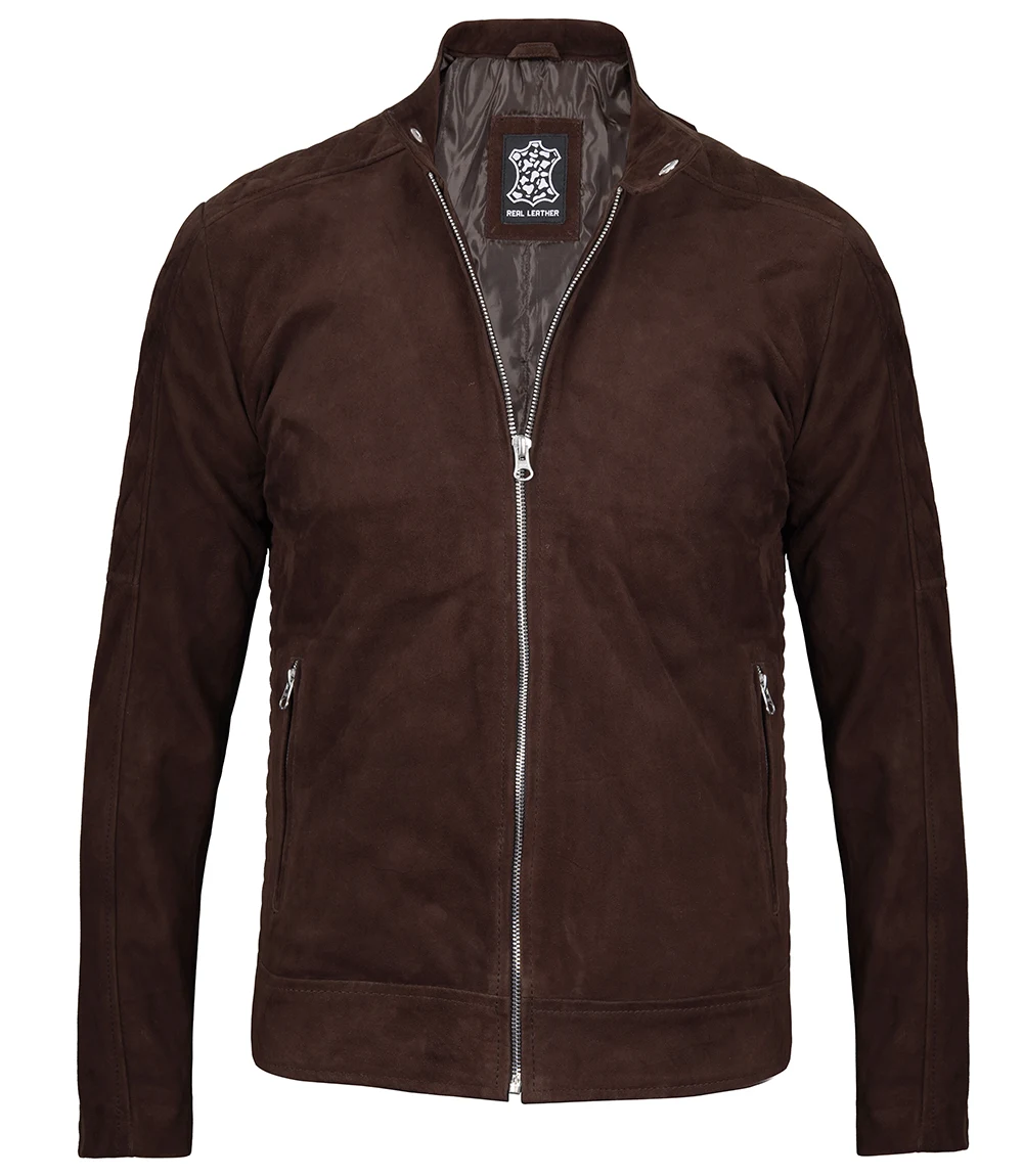 Men's Classic Brown Suede Jacket