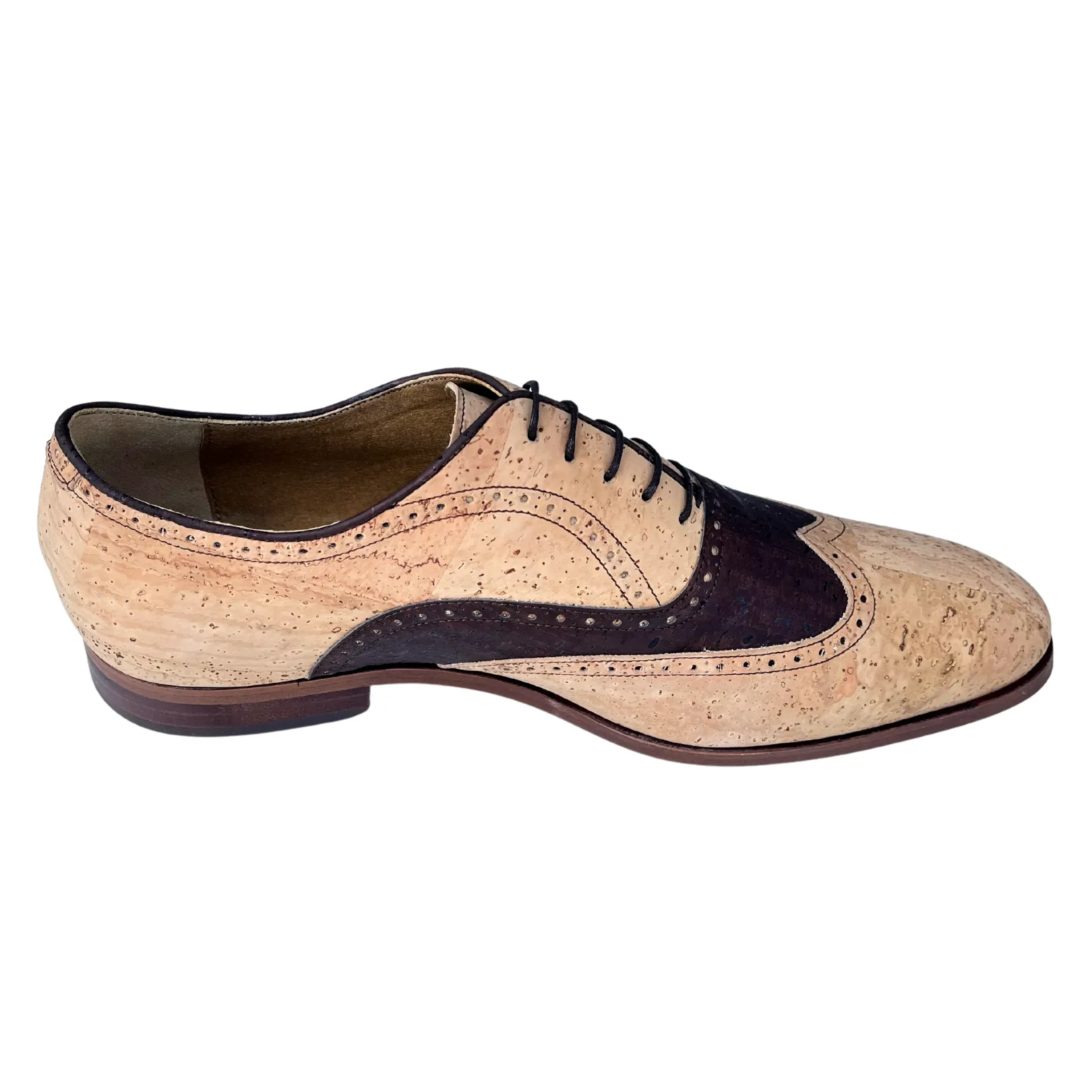 Men's Natural Cork Brogue (Brown Accents)