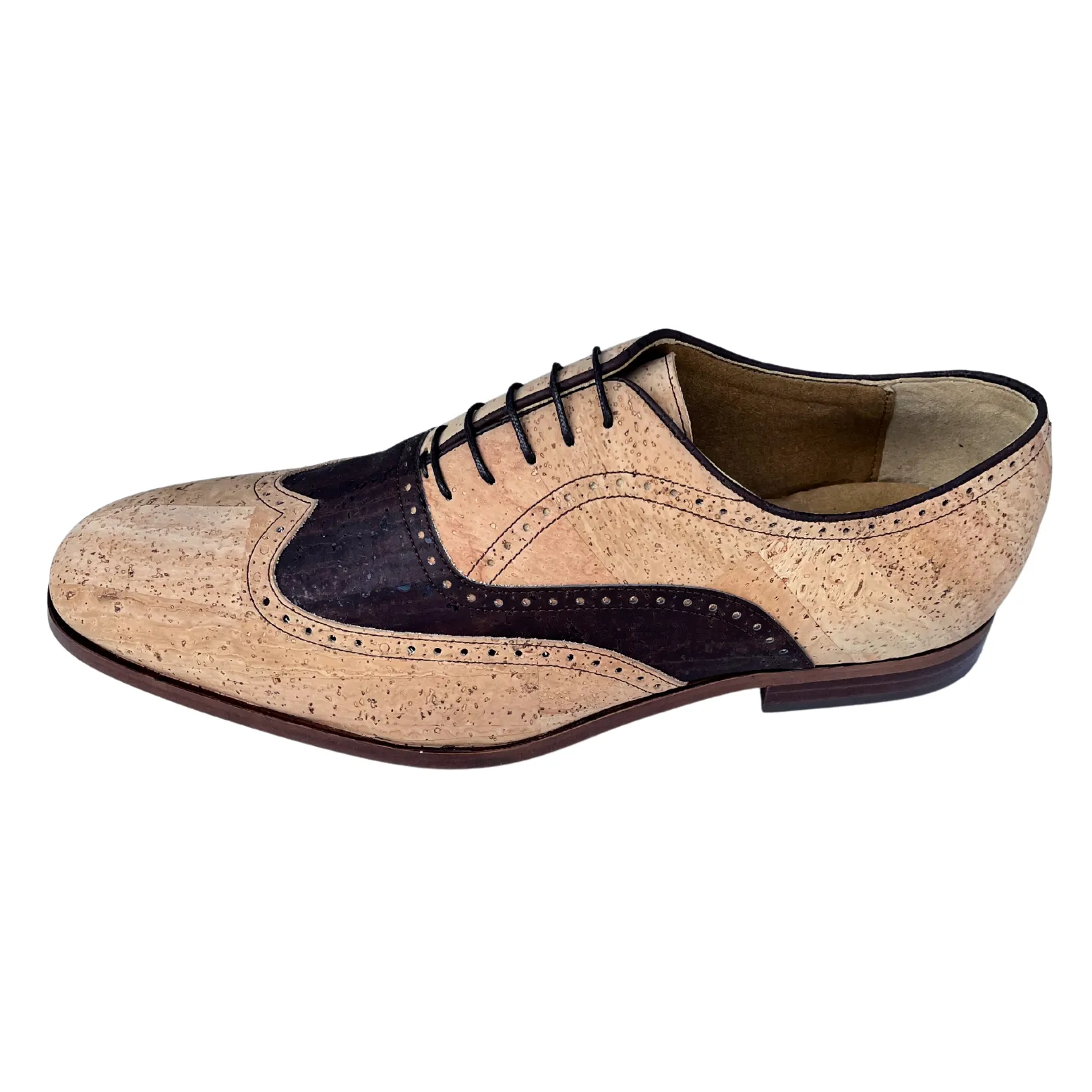 Men's Natural Cork Brogue (Brown Accents)