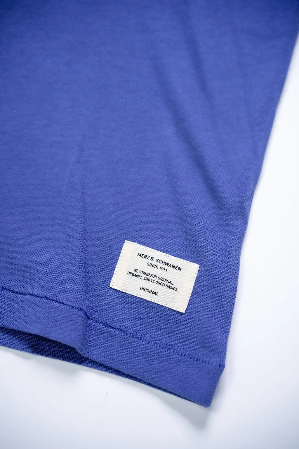 Merz b. Schwanen PLP04 Relaxed FIt Polo Shirt 7.1oz Organic Cotton - Vintage Blue