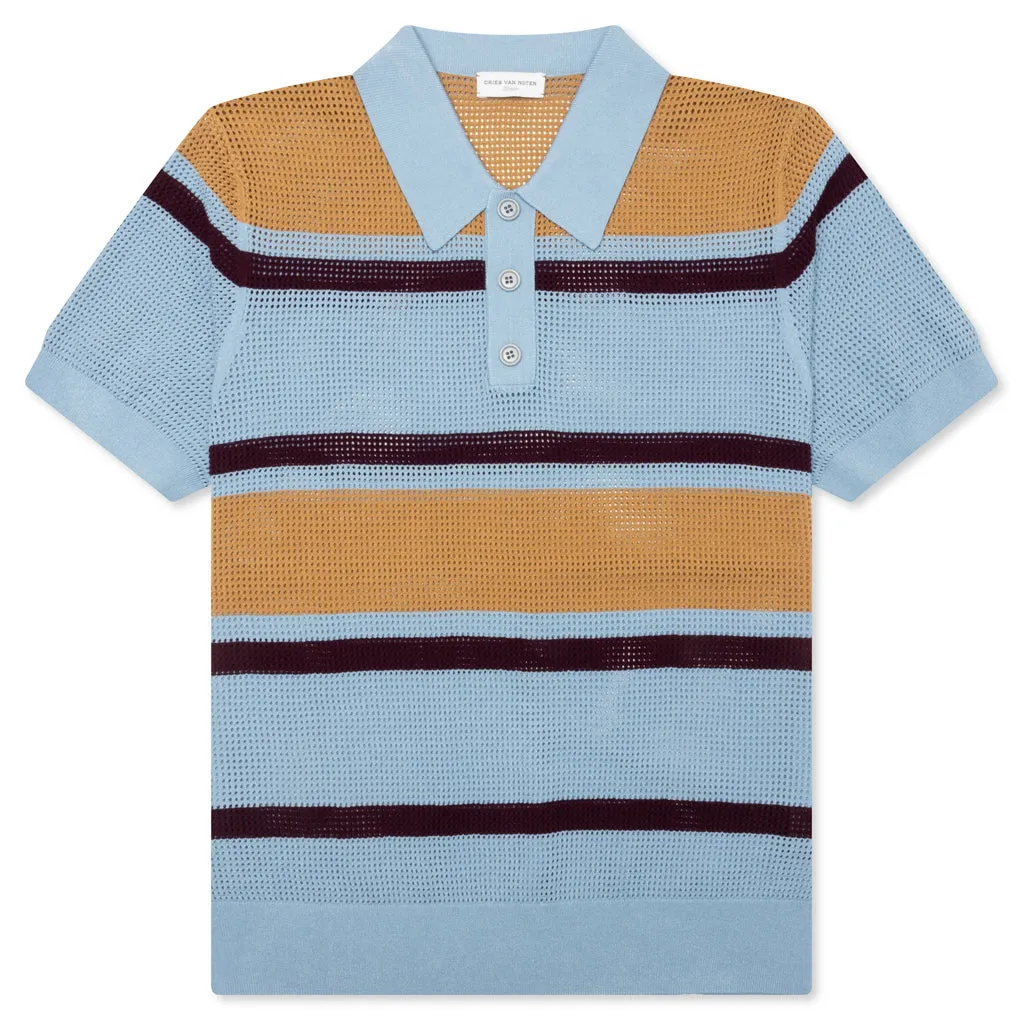 Mindo Knit Polo - Light Blue