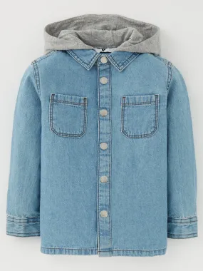 Mini V by Very Boys Denim Hoody Shirt