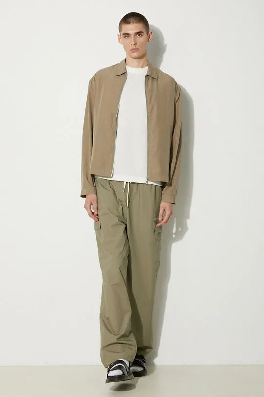 MKI MIYUKI ZOKU cotton trousers Ripstop Cargo Trousers green color RIPSTOP.CARGO.TROUSERS