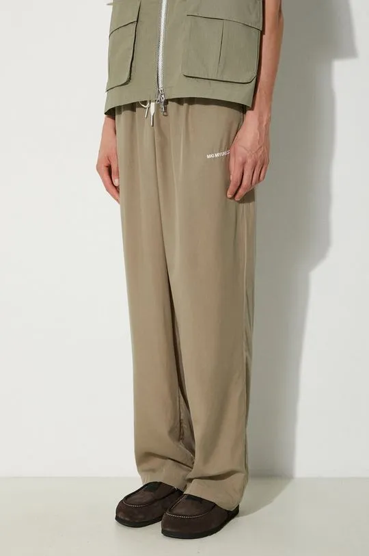 MKI MIYUKI ZOKU trousers Tencel Trousers men's green color TENCEL.TROUSERS