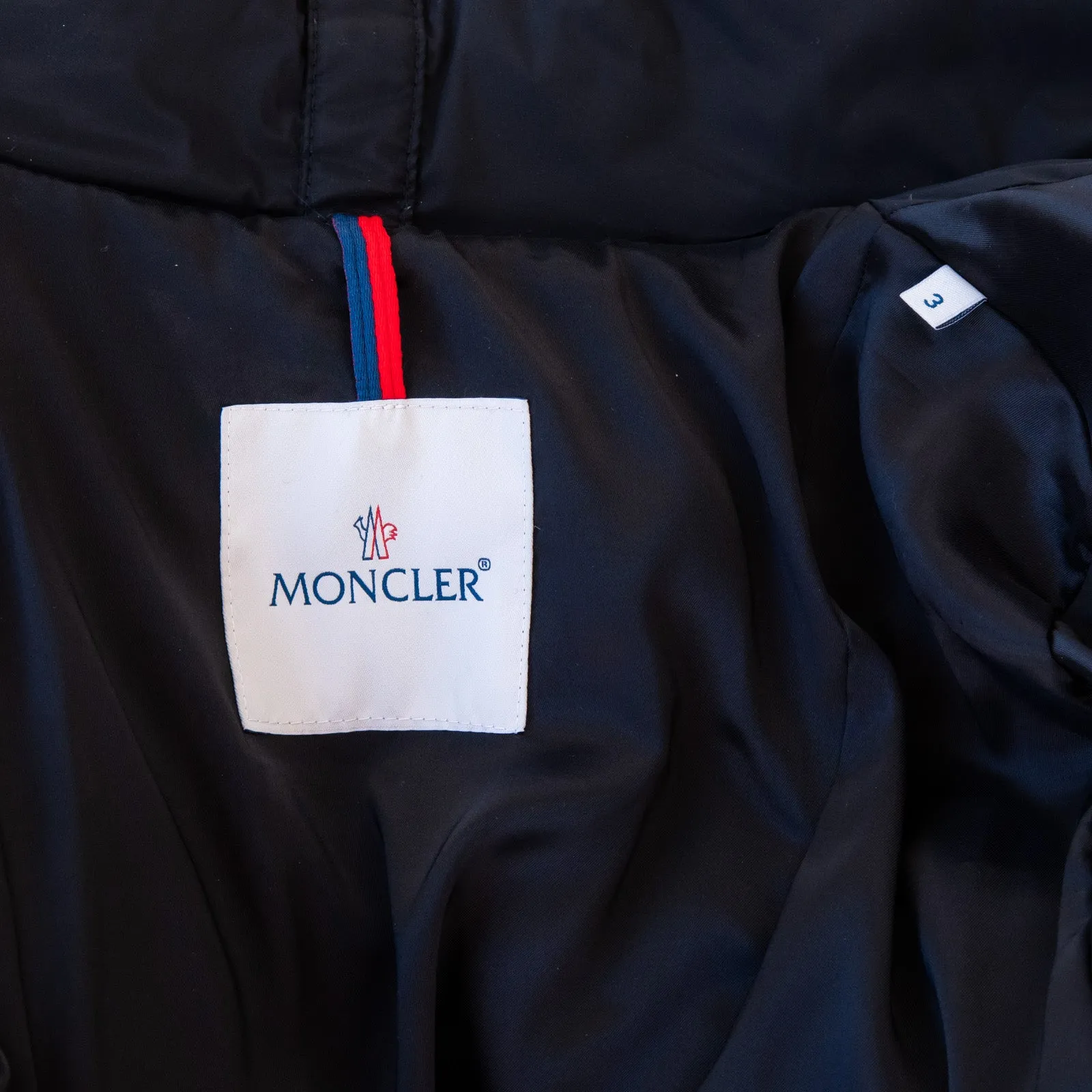 Moncler Padded Black Coat Size 3