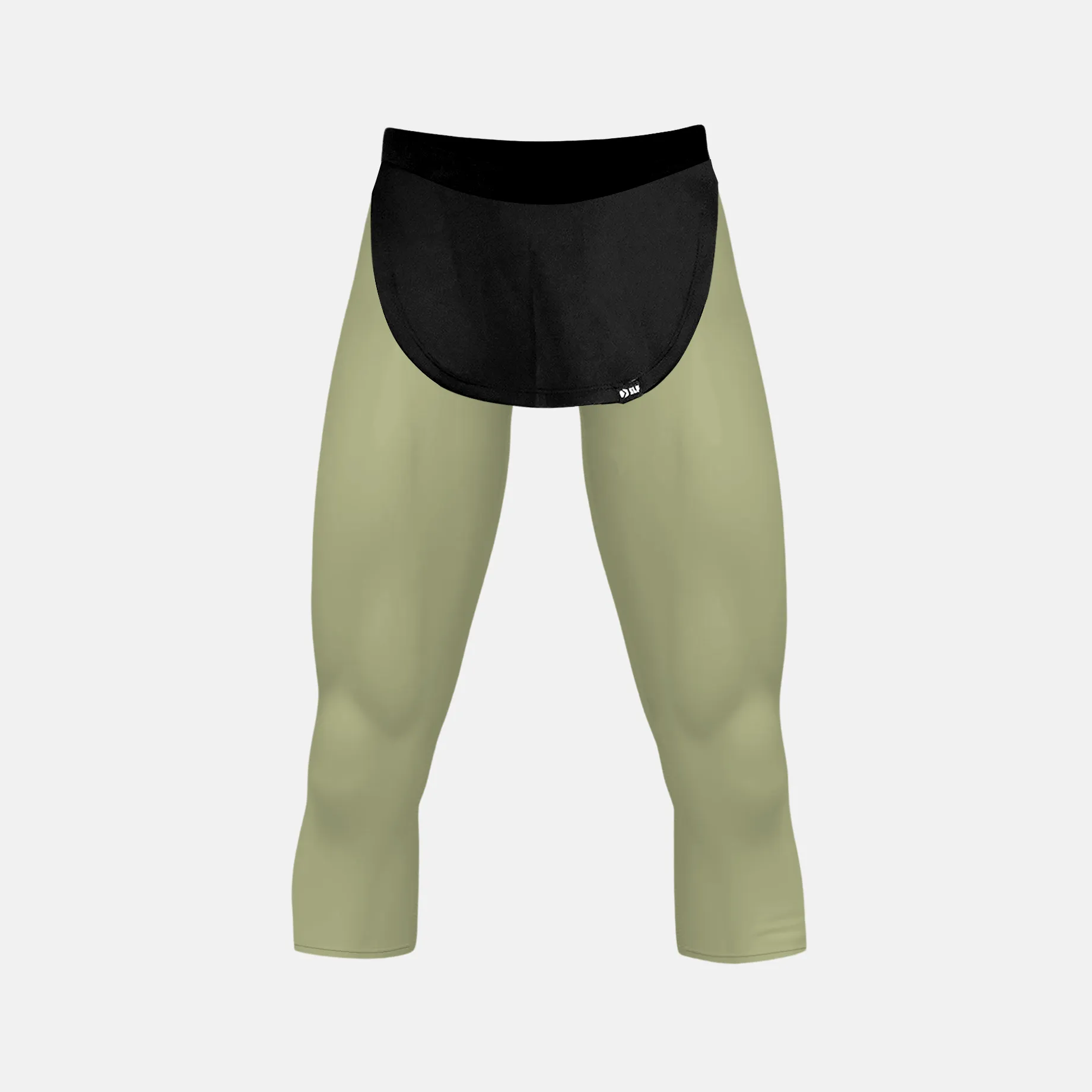 Moss Green 3/4 Tarzan Tights for men