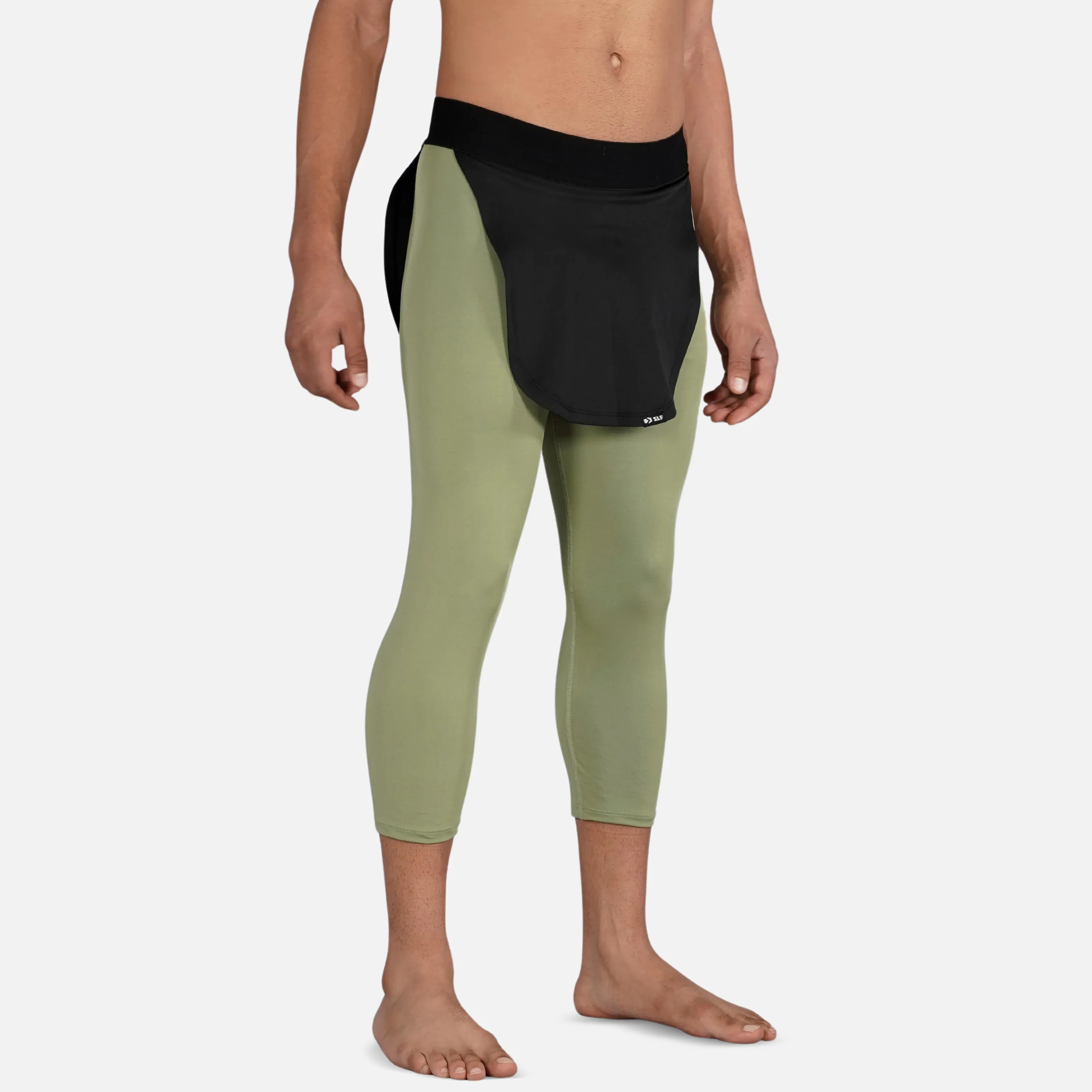 Moss Green 3/4 Tarzan Tights for men