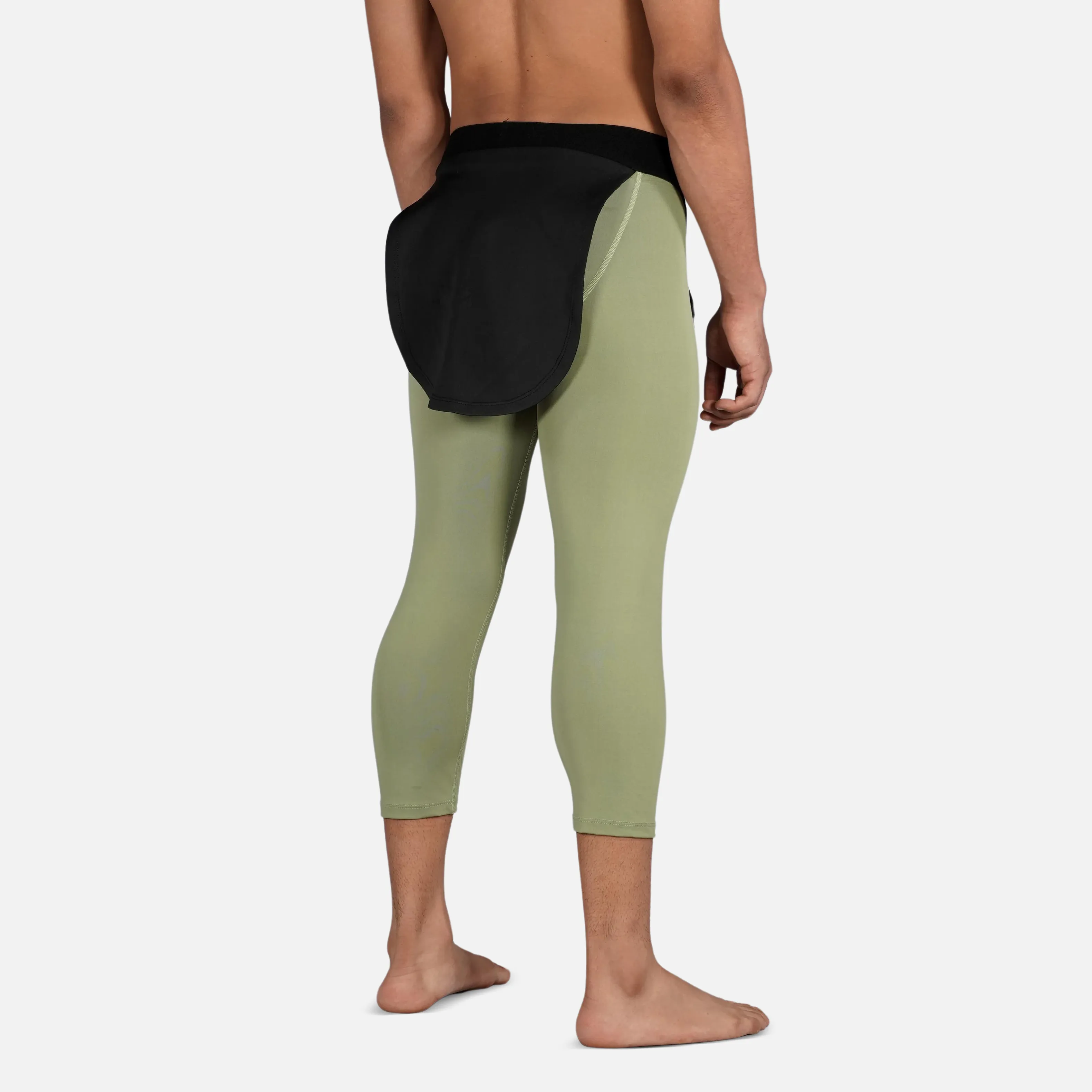 Moss Green 3/4 Tarzan Tights for men