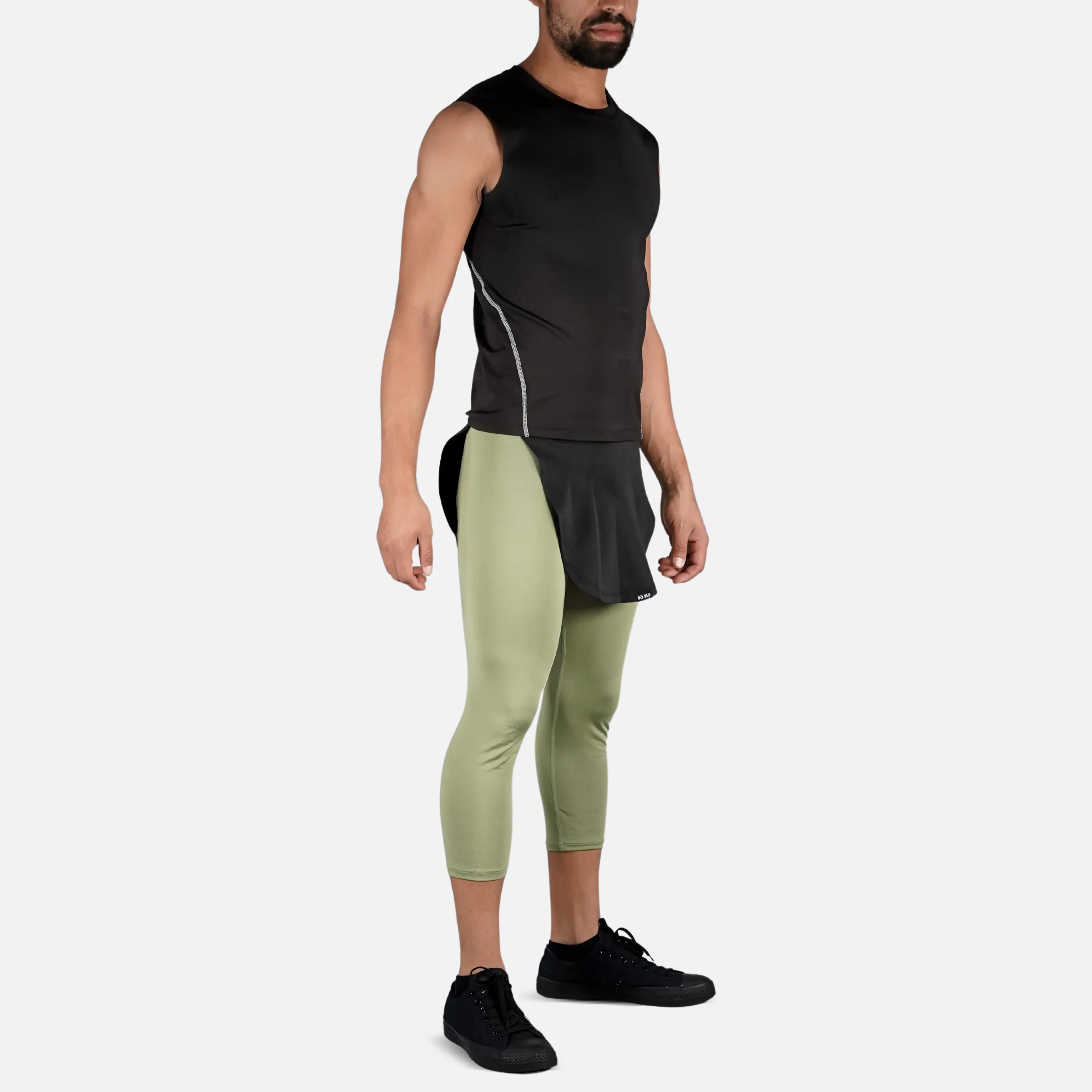 Moss Green 3/4 Tarzan Tights for men