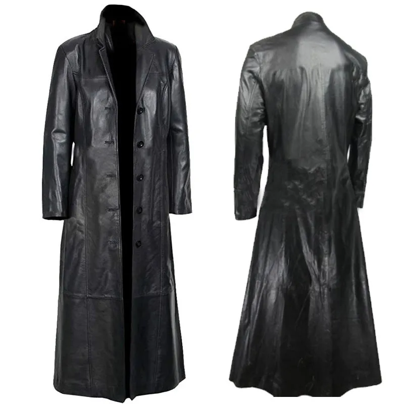 Motorcycle Men's Duster Fur Coat