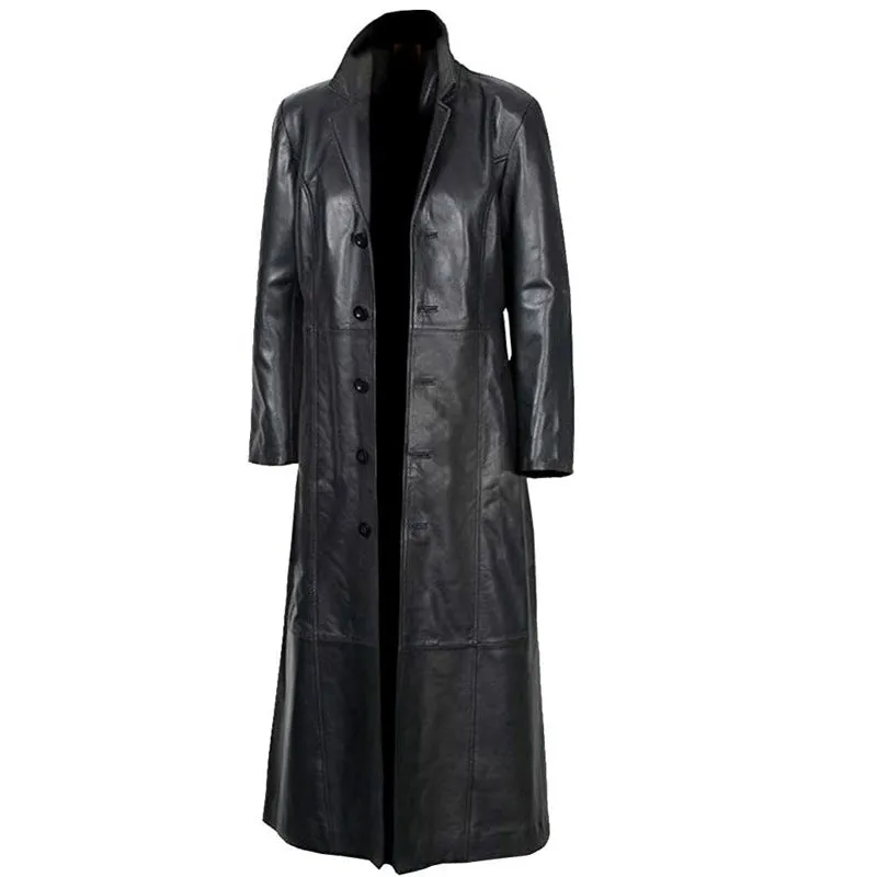 Motorcycle Men's Duster Fur Coat