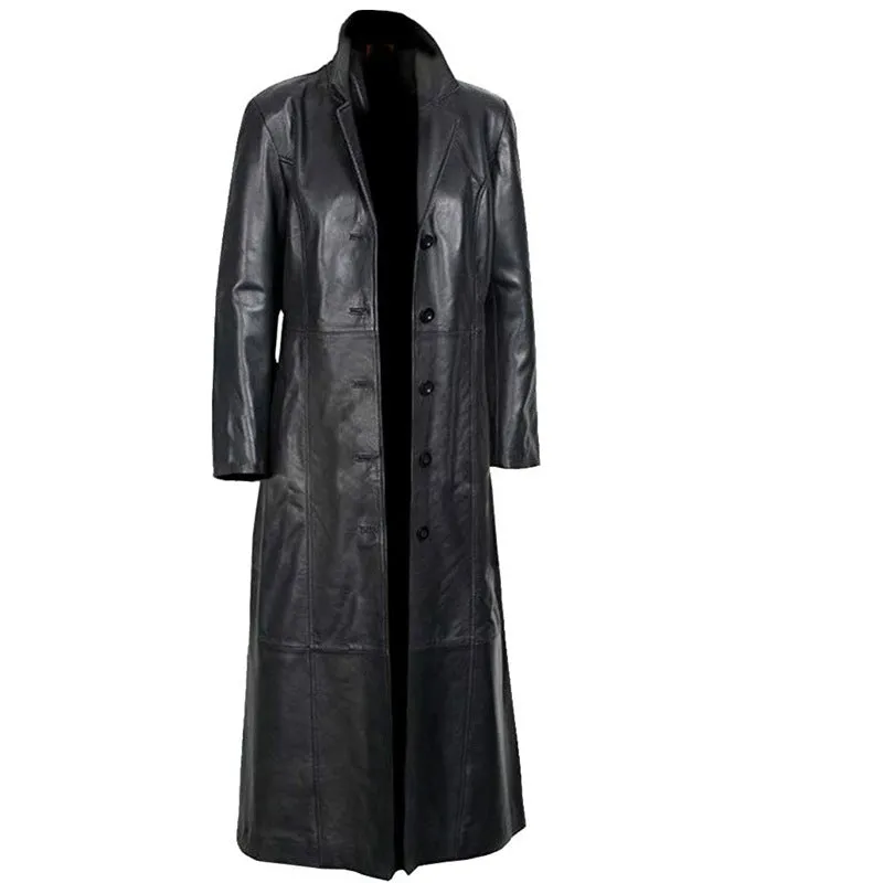 Motorcycle Men's Duster Fur Coat