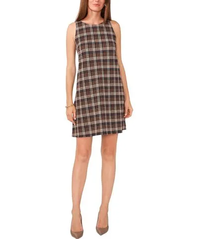 MSK Womens Keyhole Midi Shift Dress