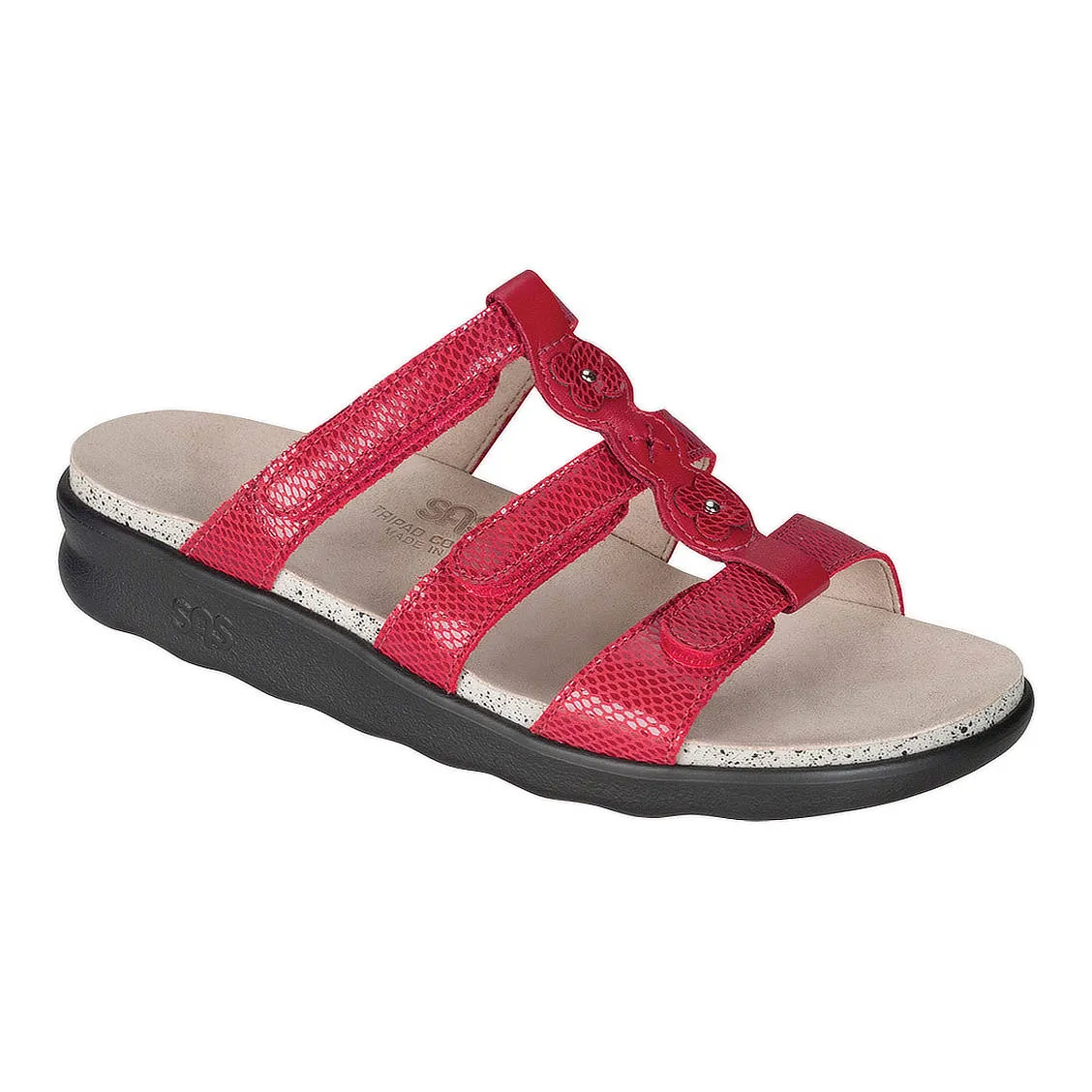 Naples (Red Snake) Slide Sandal