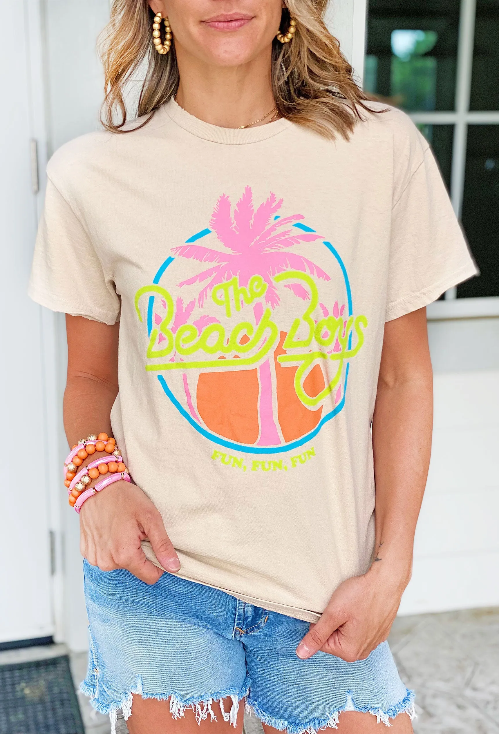 Neon Beach Boys Graphic Tee