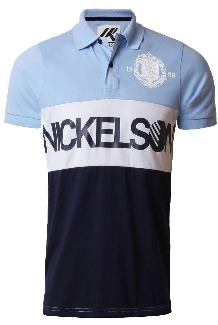 Nickelson Men's Limehouse Polo Shirt Placid Blue