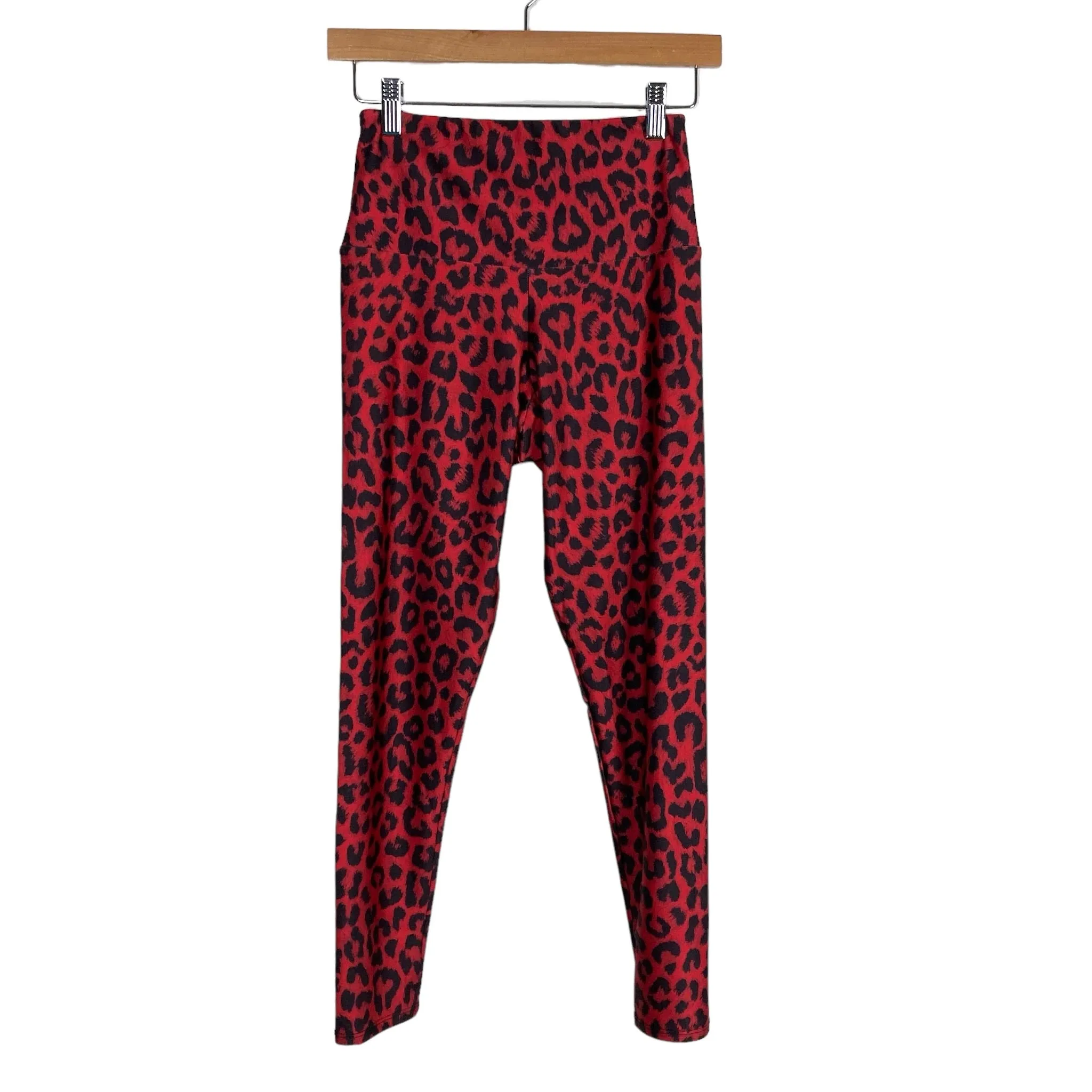 Onzie Red and Black Animal Print High Rise Leggings- Size S/M (sold out online, Inseam 24”)