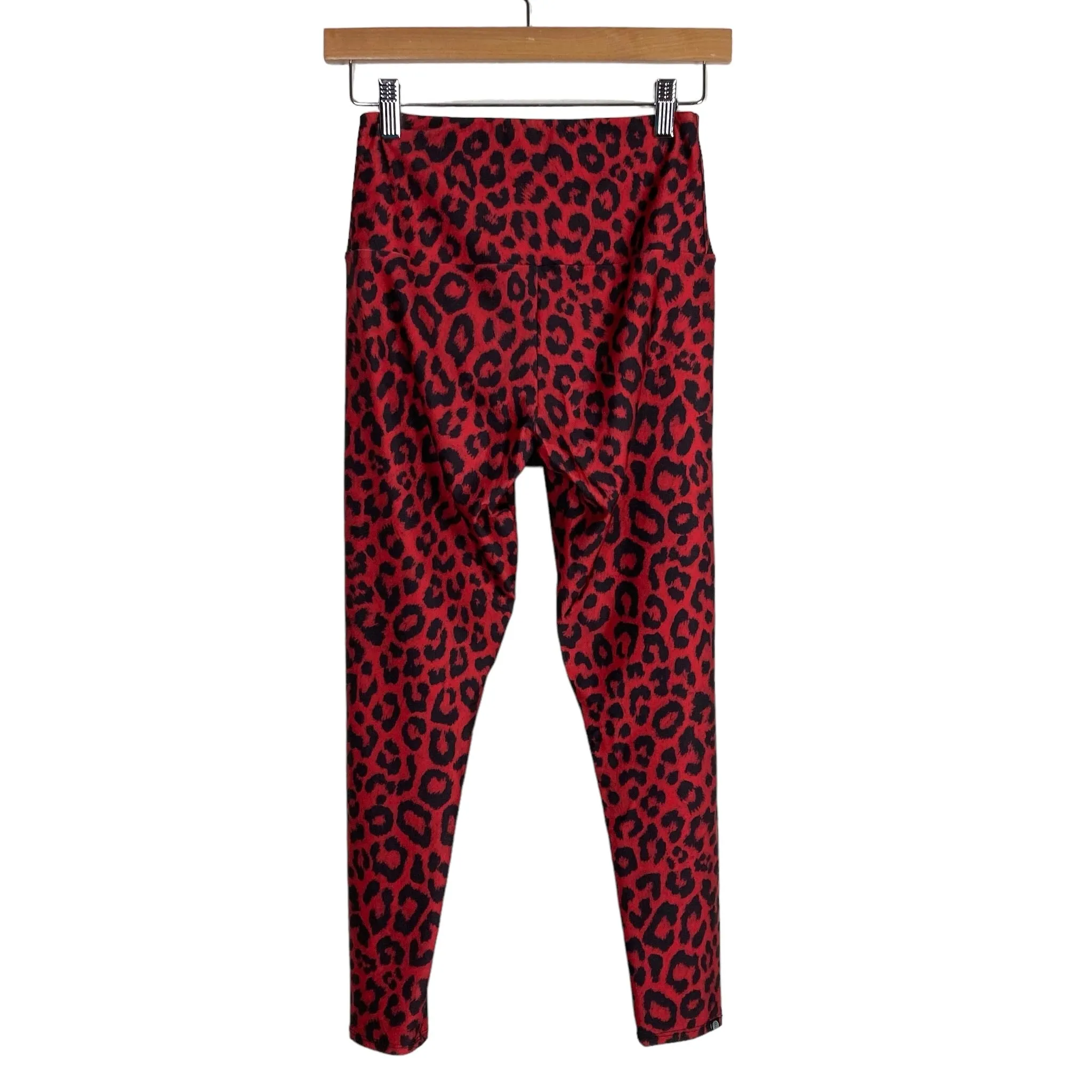 Onzie Red and Black Animal Print High Rise Leggings- Size S/M (sold out online, Inseam 24”)