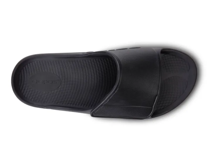 OOFOS UNISEX OOAHH (1550) SPORT FLEX SANDAL- BLACK MATTE