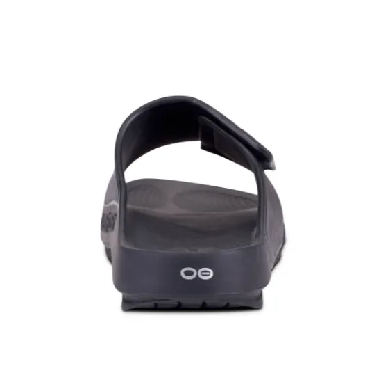 OOFOS UNISEX OOAHH (1550) SPORT FLEX SANDAL- BLACK MATTE