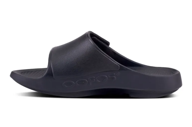 OOFOS UNISEX OOAHH (1550) SPORT FLEX SANDAL- BLACK MATTE