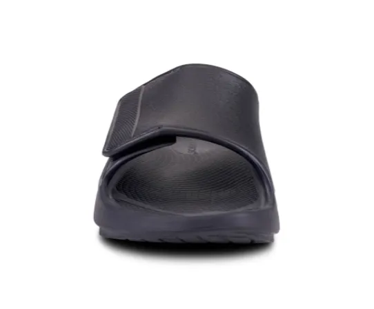 OOFOS UNISEX OOAHH (1550) SPORT FLEX SANDAL- BLACK MATTE