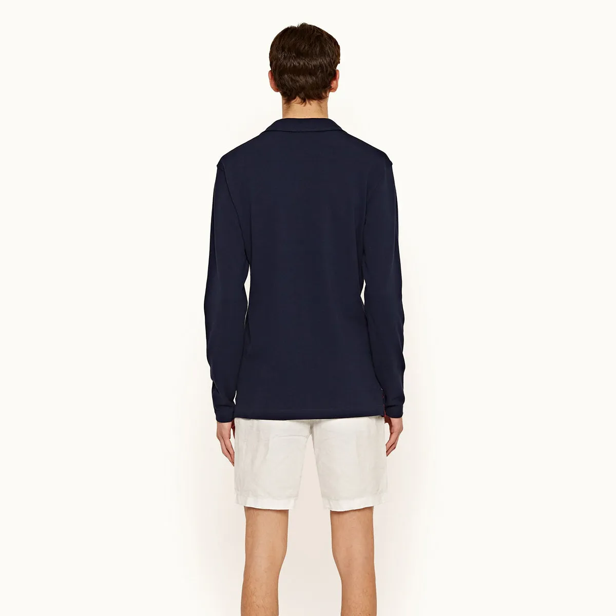 Orlebar Brown - Felix LS Tape Resort Polo Shirt in Navy