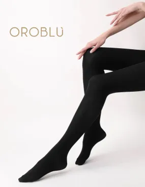 Oroblu All Colours Double Face Tights Black/Bordeaux VOBC67548