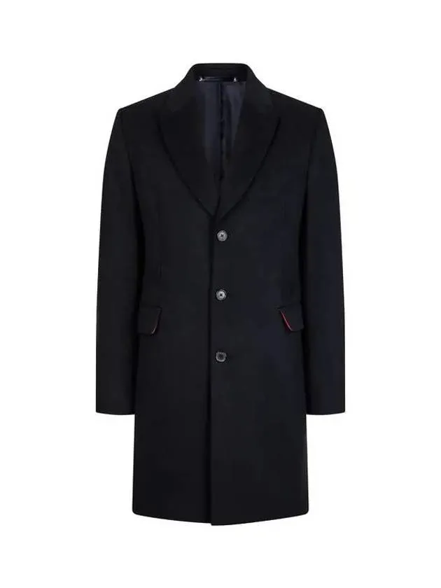 Overseas station season big chance 8 18 peak lapel cashmere wool coat black 270443