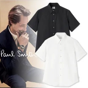 Paul Smith  |Plain Cotton Short Sleeves Shirts