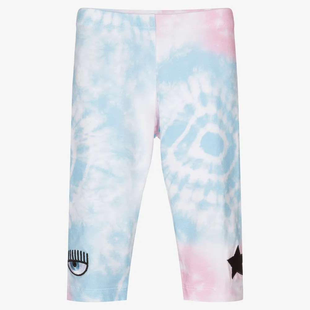 Pink & Blue Tie Dye Leggings 