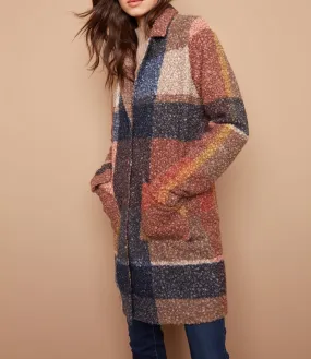 Plaid Boucle Coat