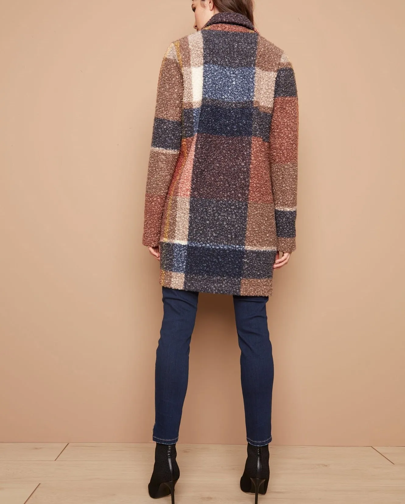 Plaid Boucle Coat