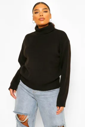 Plus Turtleneck Knitted Sweater