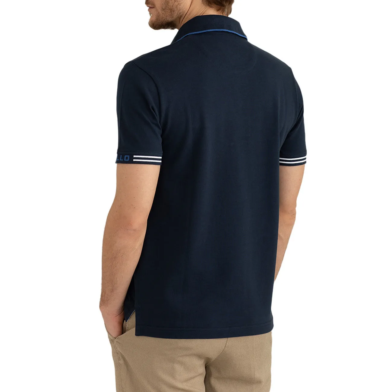 POLO PIQUET COTONE Uomo Blue