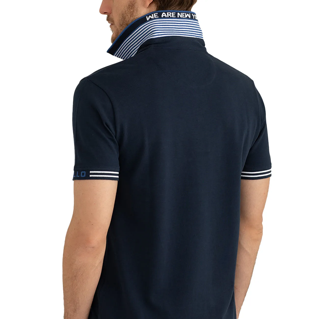 POLO PIQUET COTONE Uomo Blue