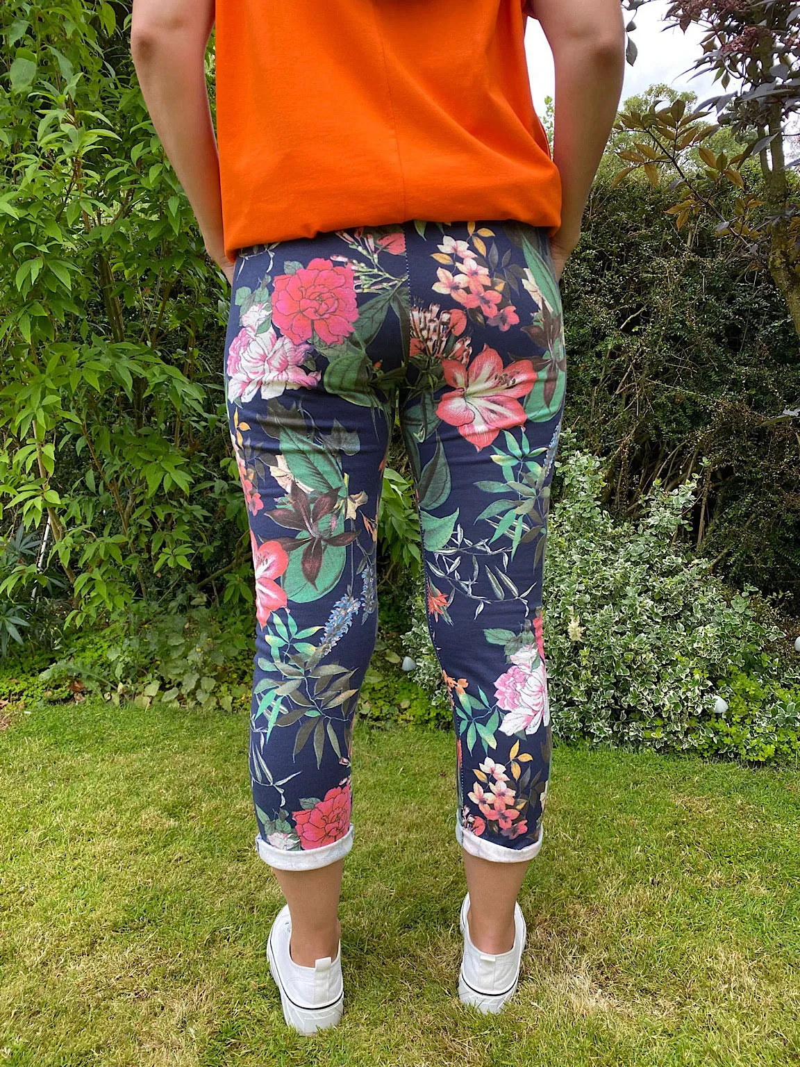 Printed Tropical Joggers