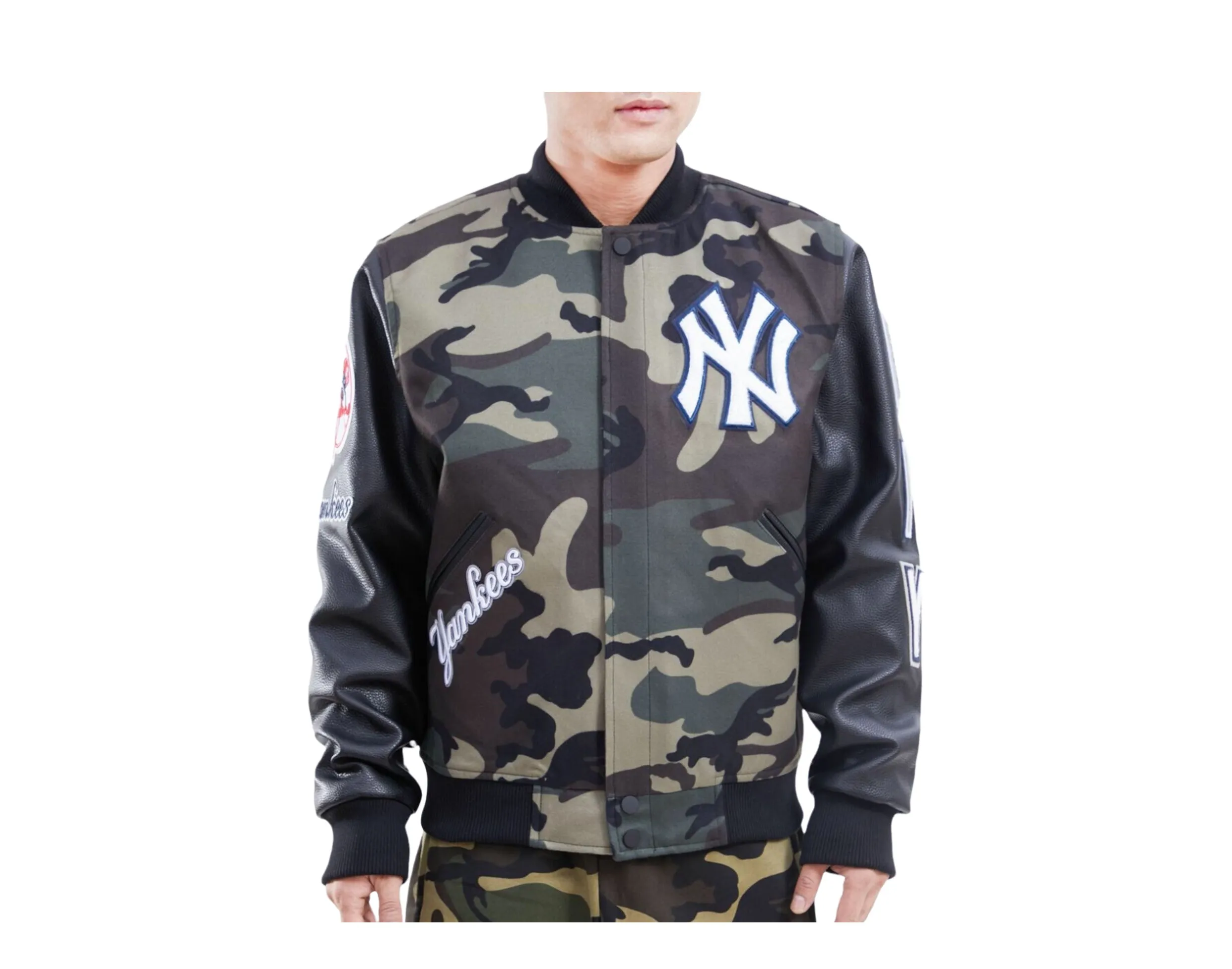 Pro Standard MLB New York Yankees Camo Logo Varsity Men's Jacket