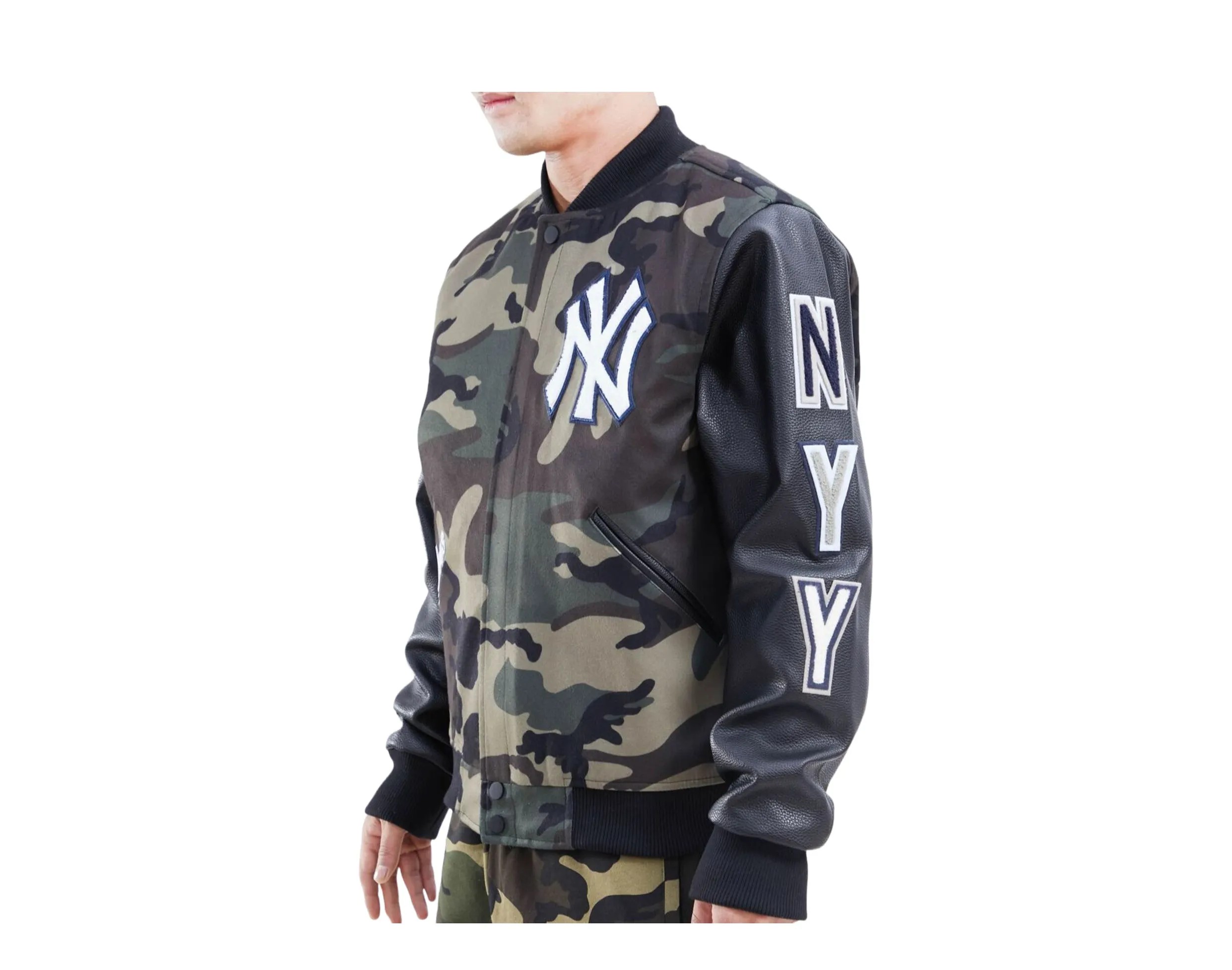 Pro Standard MLB New York Yankees Camo Logo Varsity Men's Jacket