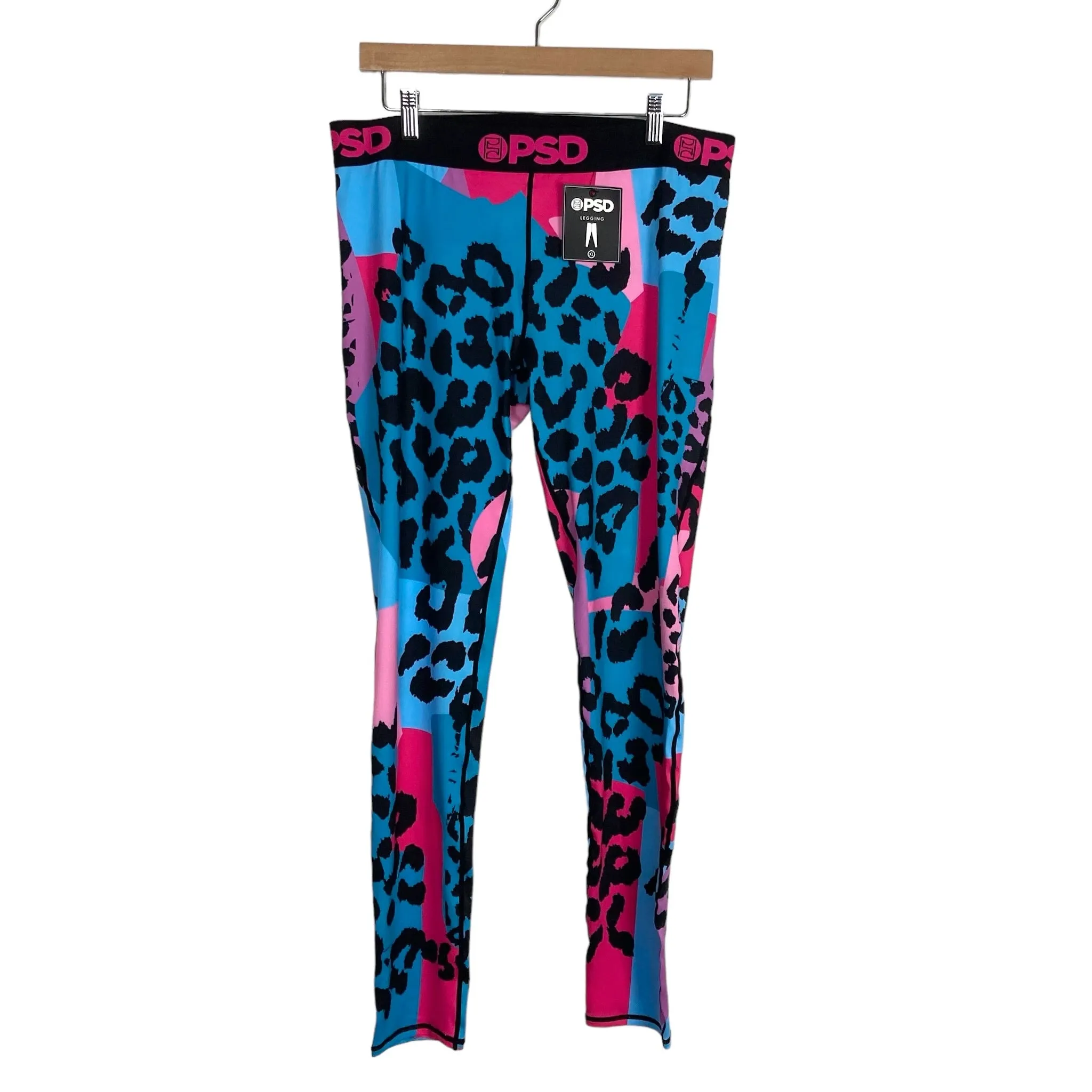 PSD Pink/Blue/Purple Cheetah Pop Leggings NWT- Size XL (Inseam 30”, we have matching bra)