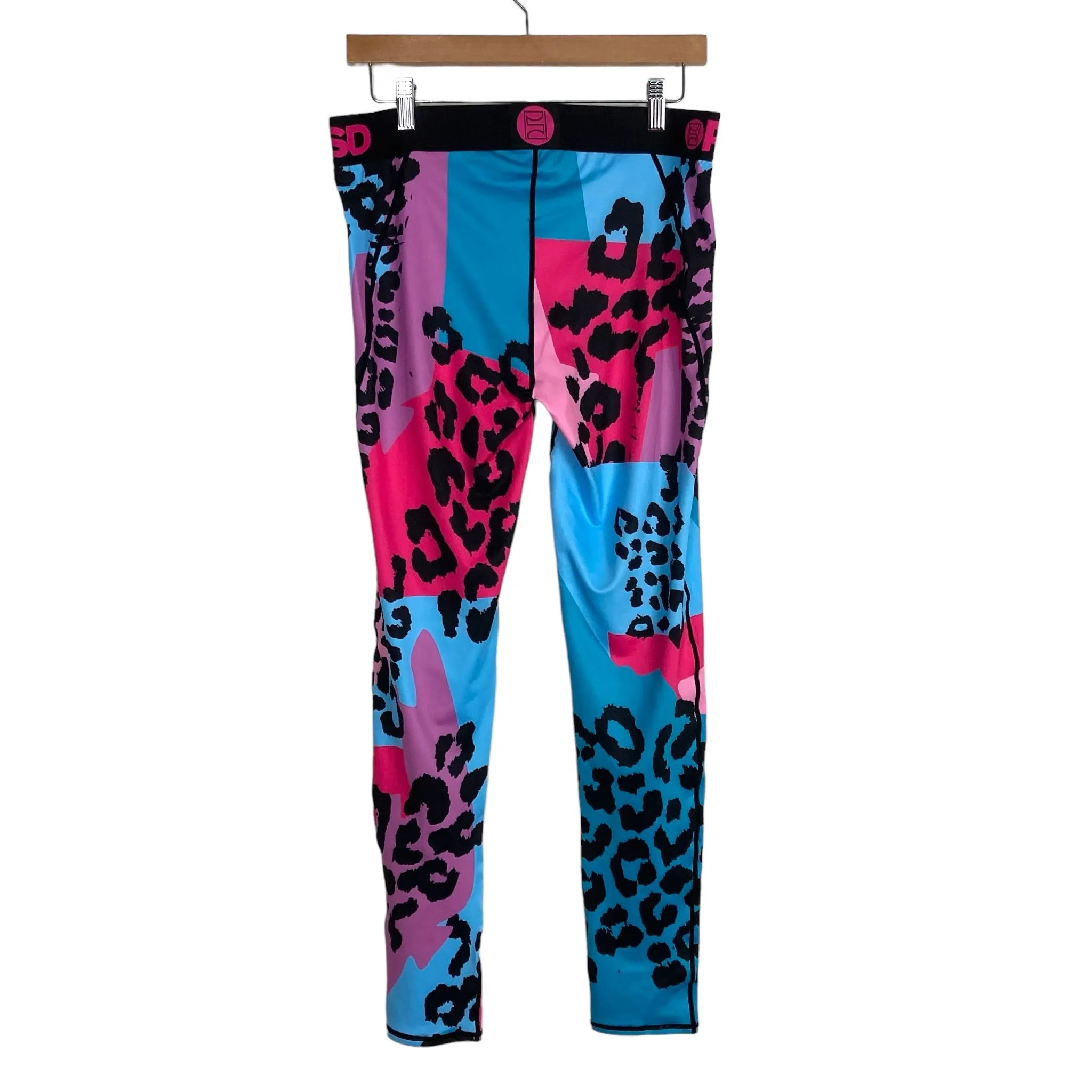 PSD Pink/Blue/Purple Cheetah Pop Leggings NWT- Size XL (Inseam 30”, we have matching bra)