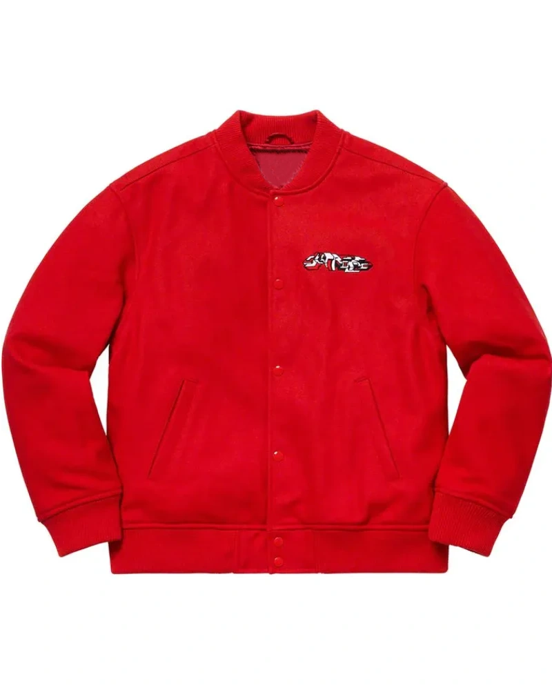 Red Supremely Varsity Jacket - William Jacket