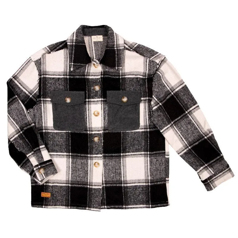 Simply Southern Yosemite Black Plaid Shacket