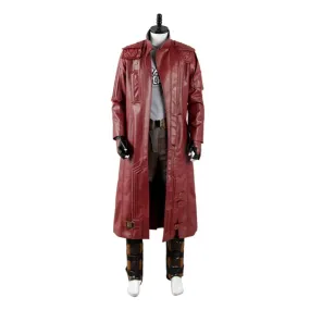 Starlord Halloween Maroon Color Latest Design Leather Costume - Famous Jackets