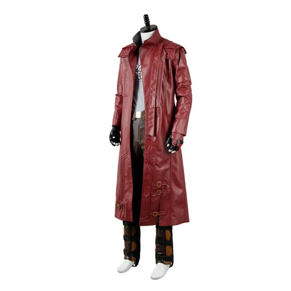 Starlord Halloween Maroon Color Latest Design Leather Costume - Famous Jackets