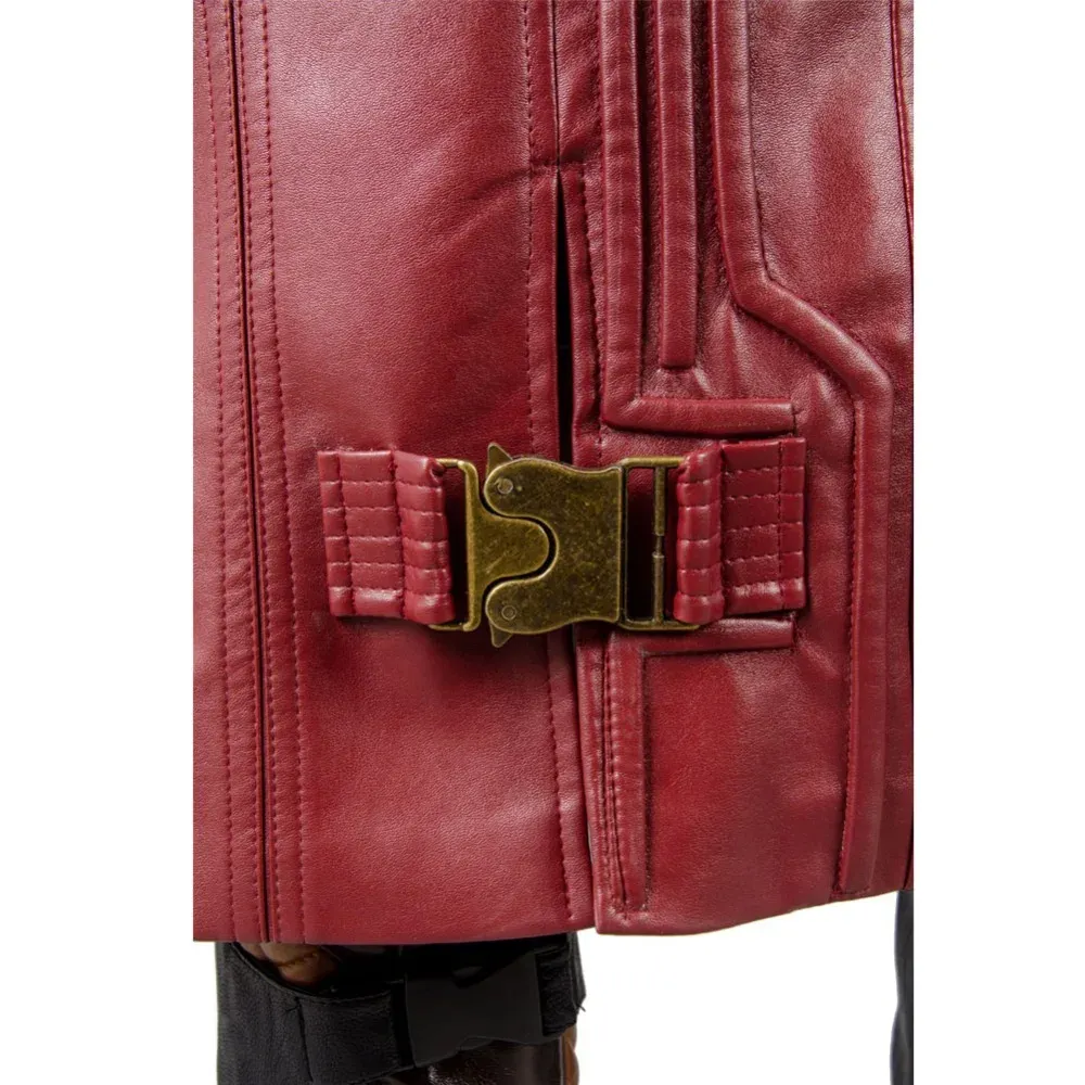 Starlord Halloween Maroon Color Latest Design Leather Costume - Famous Jackets