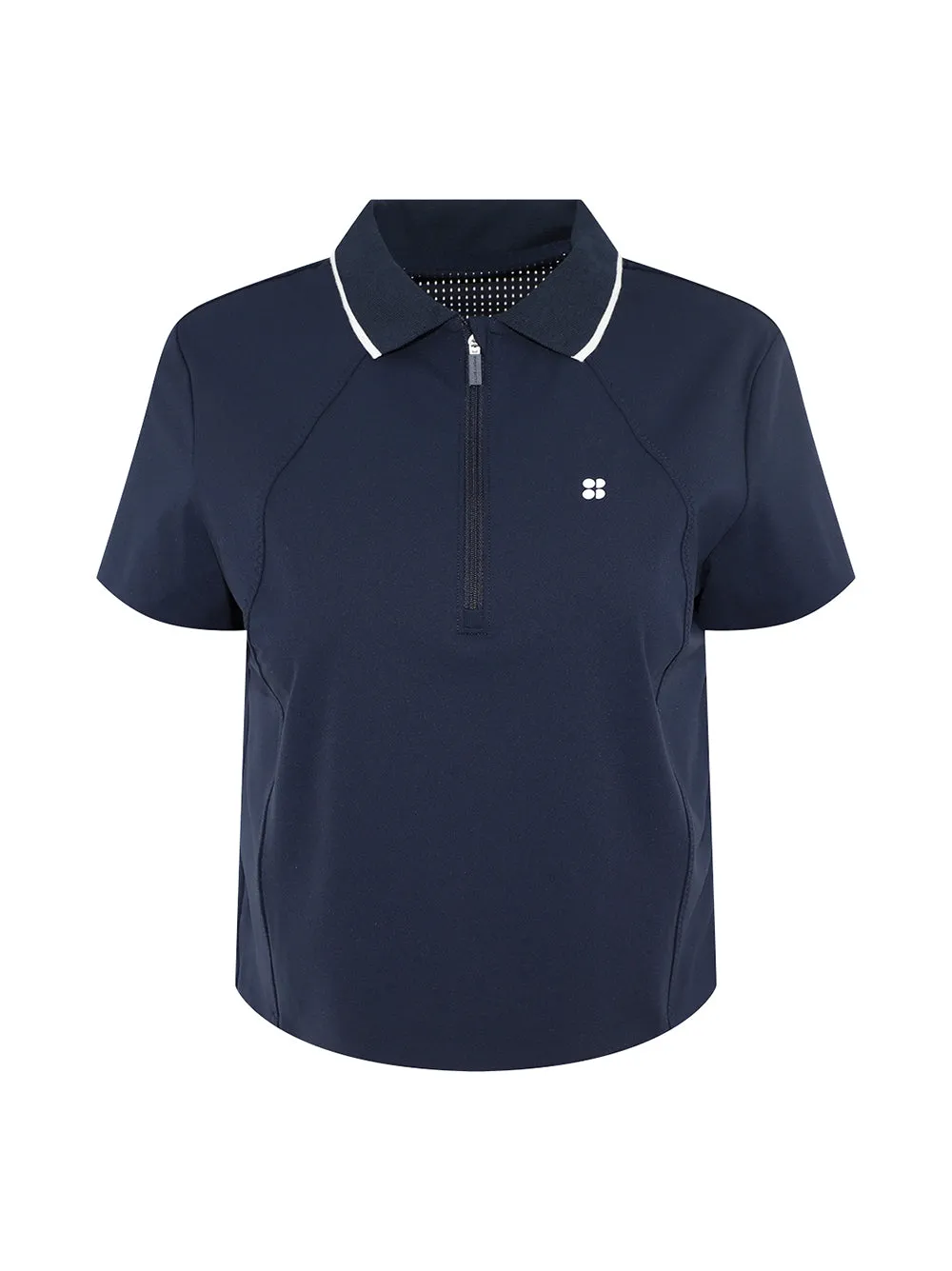 Sweaty Betty Power Tipped Polo in Navy