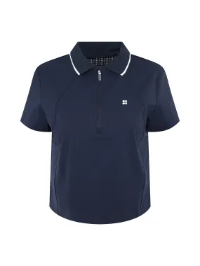 Sweaty Betty Power Tipped Polo in Navy